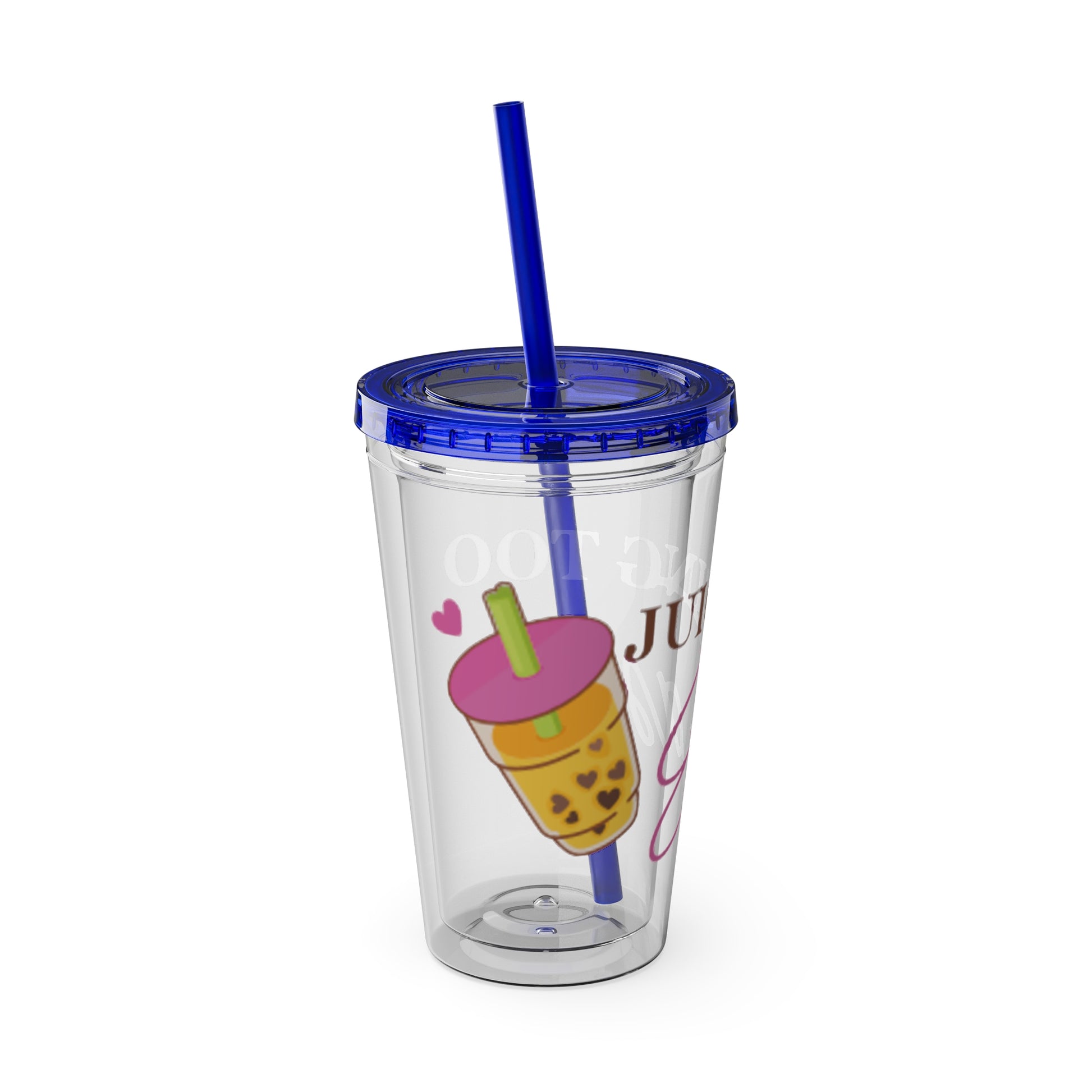 Sunsplash Tumbler with Straw, 16oz - Juicing Too Easy