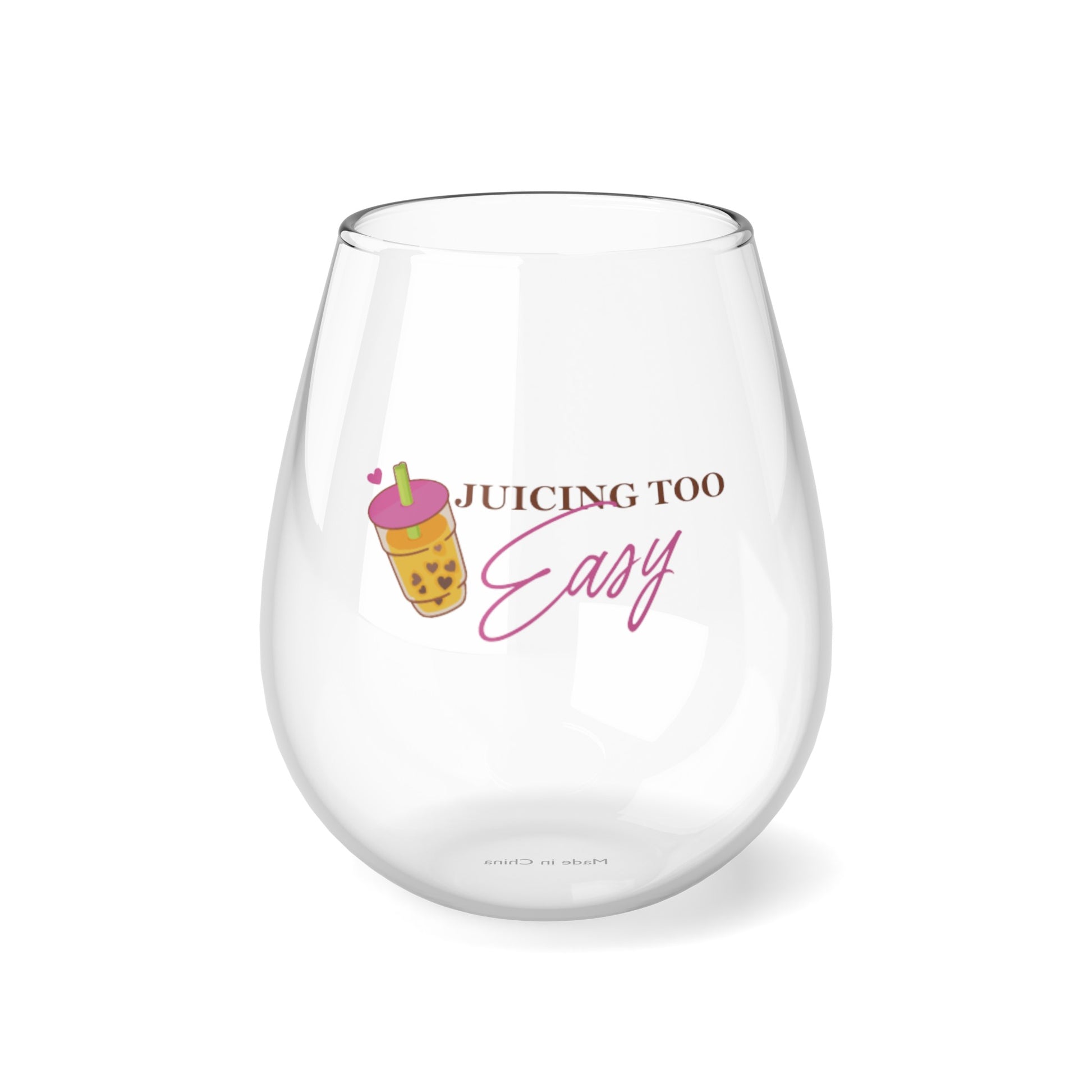 Stemless Wine Glass, 11.75oz - Juicing Too Easy