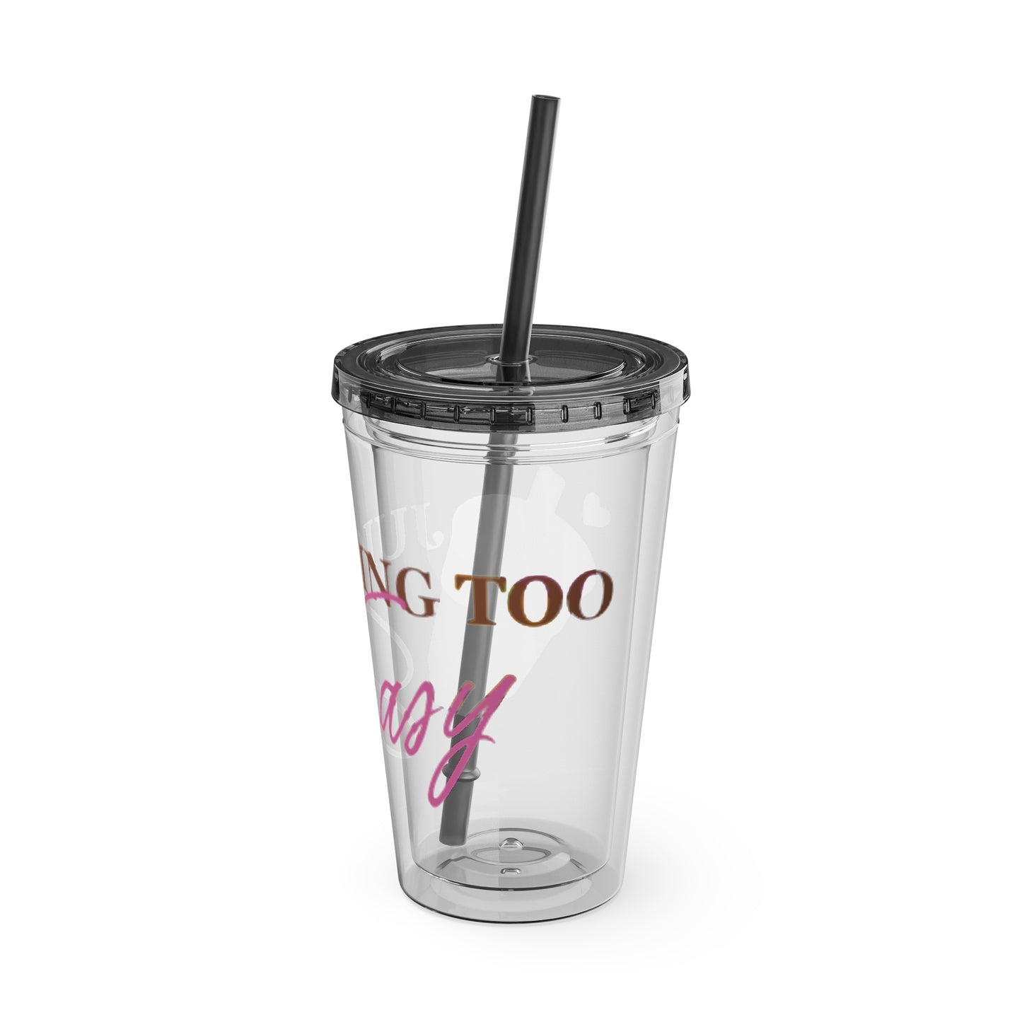 Sunsplash Tumbler with Straw, 16oz - Juicing Too Easy