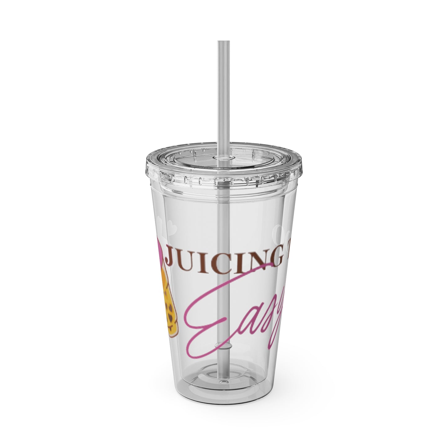 Sunsplash Tumbler with Straw, 16oz - Juicing Too Easy