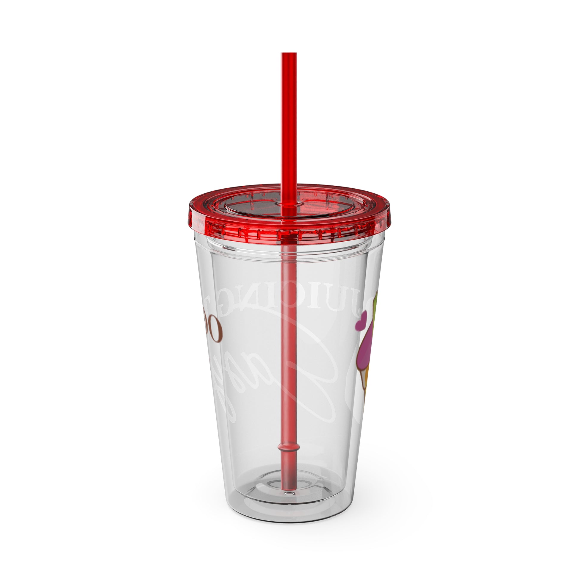 Sunsplash Tumbler with Straw, 16oz - Juicing Too Easy