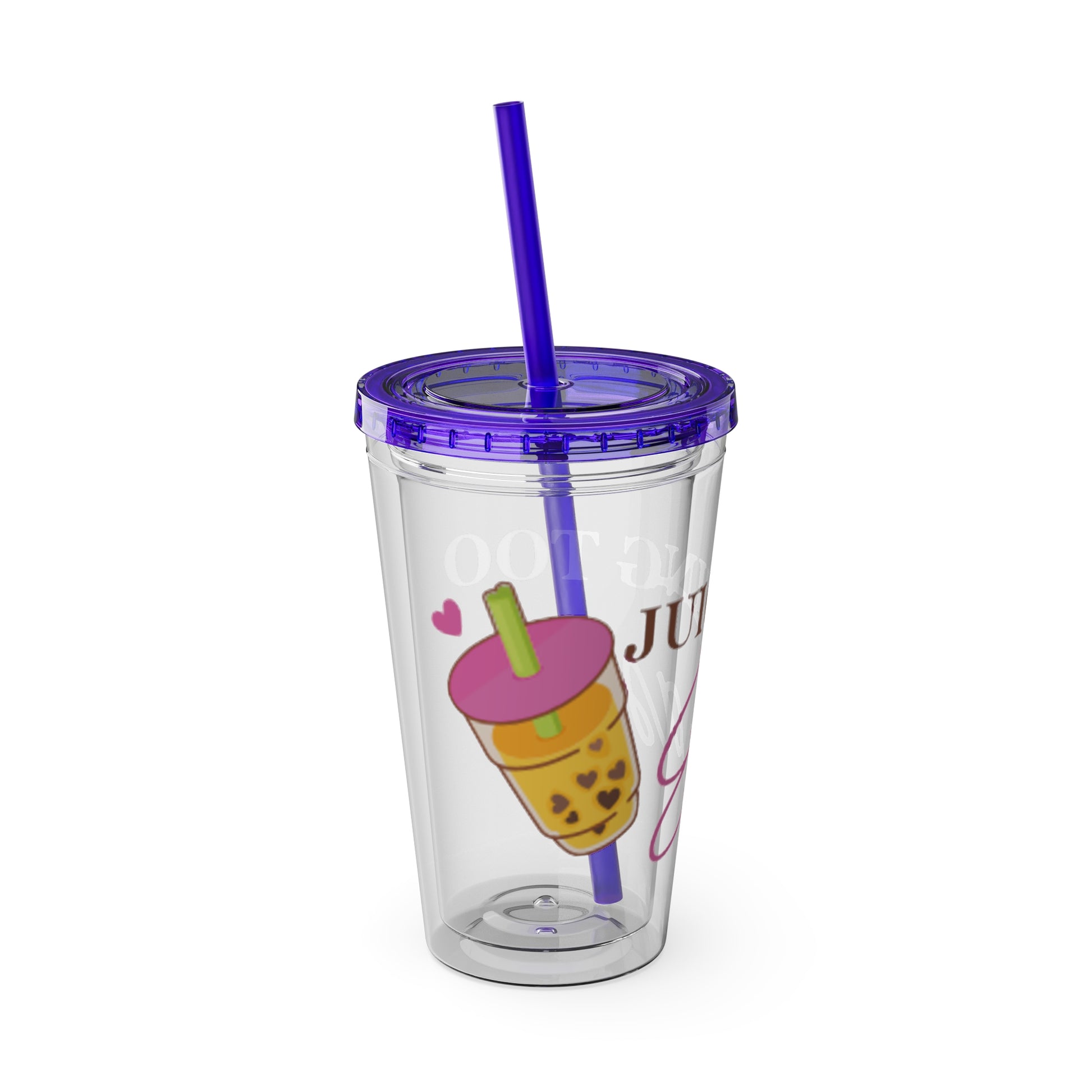 Sunsplash Tumbler with Straw, 16oz - Juicing Too Easy