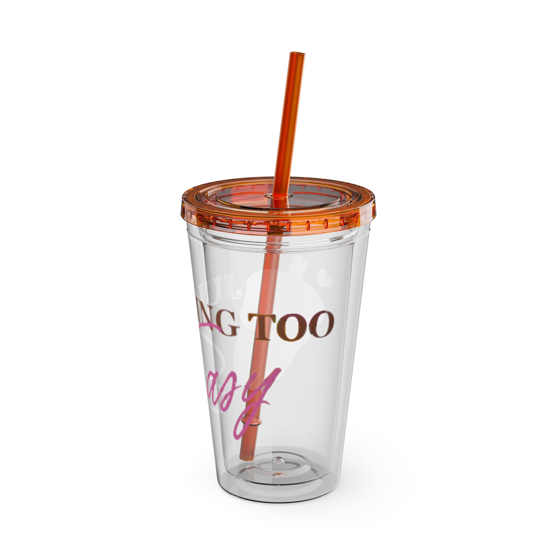 Sunsplash Tumbler with Straw, 16oz - Juicing Too Easy