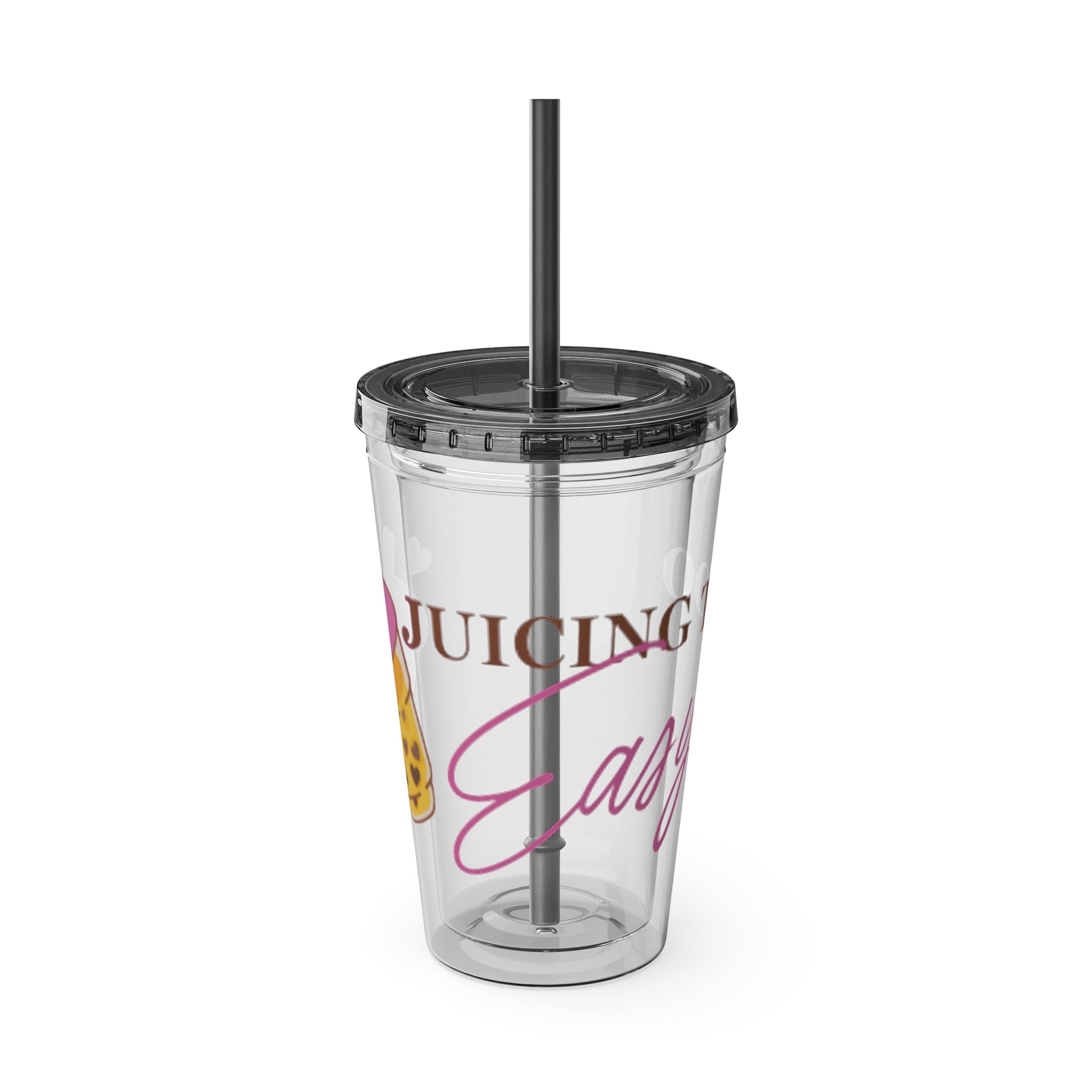 Sunsplash Tumbler with Straw, 16oz - Juicing Too Easy