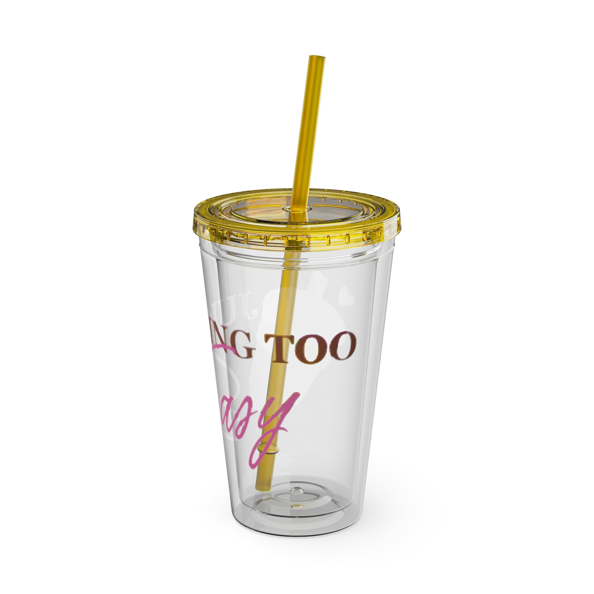 Sunsplash Tumbler with Straw, 16oz - Juicing Too Easy