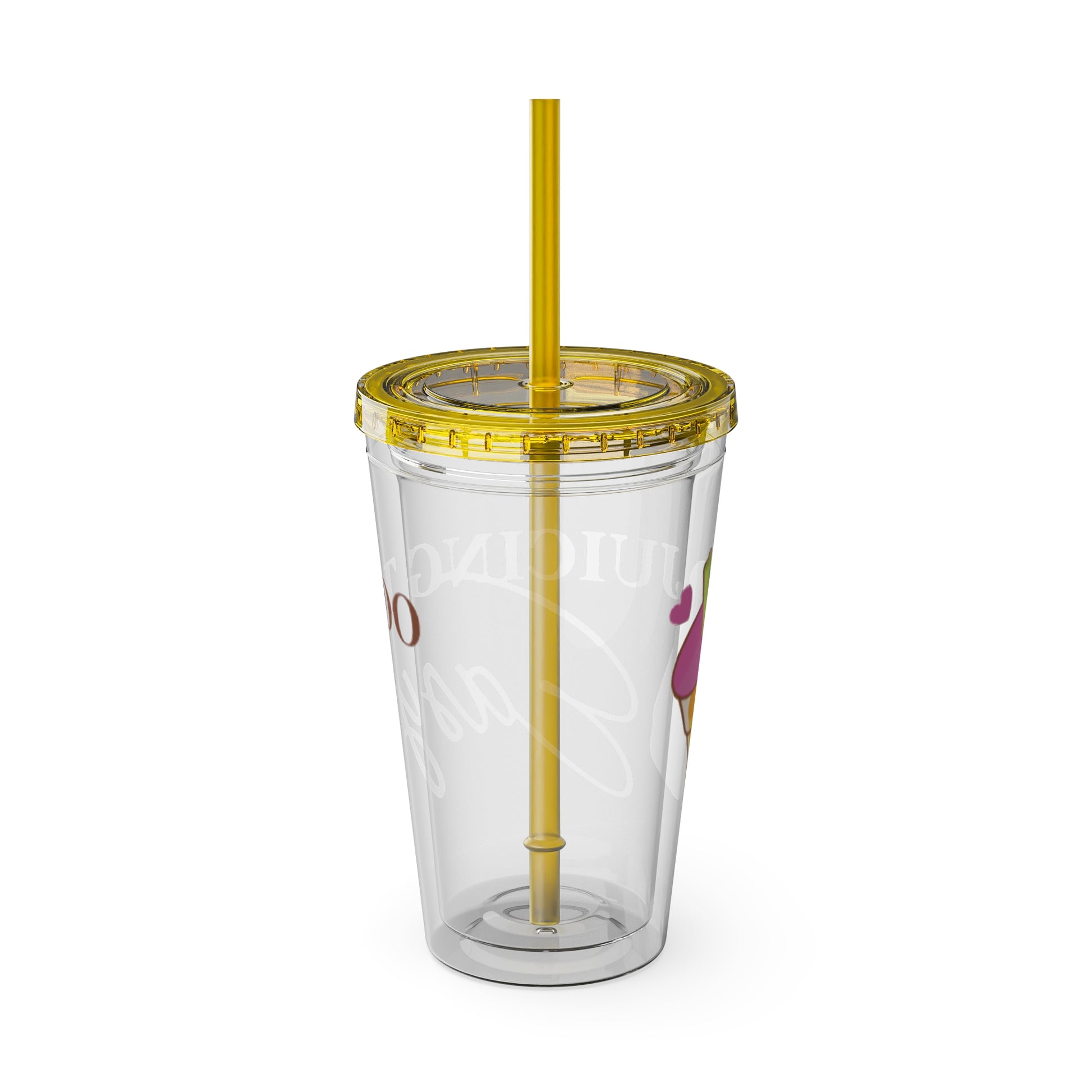 Sunsplash Tumbler with Straw, 16oz - Juicing Too Easy