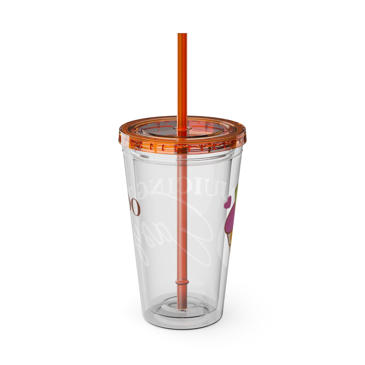 Sunsplash Tumbler with Straw, 16oz - Juicing Too Easy