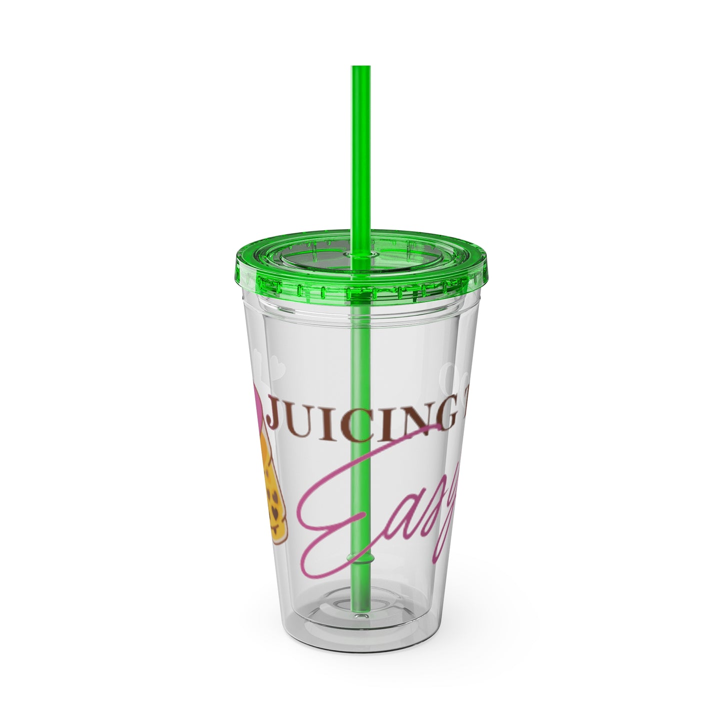 Sunsplash Tumbler with Straw, 16oz - Juicing Too Easy