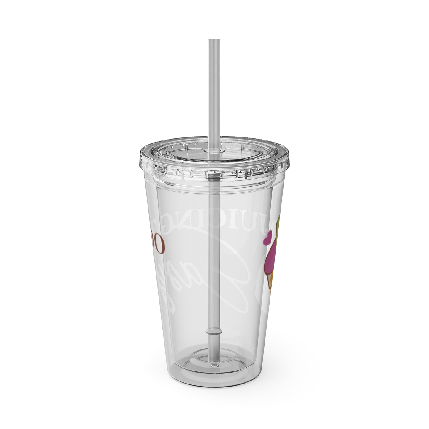 Sunsplash Tumbler with Straw, 16oz - Juicing Too Easy